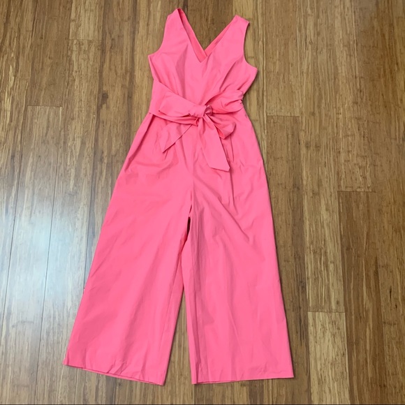 J. Crew Dark Matter Jumpsuit Bright Coral 452-40 - Picture 5 of 8